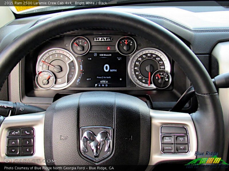 Bright White / Black 2015 Ram 2500 Laramie Crew Cab 4x4