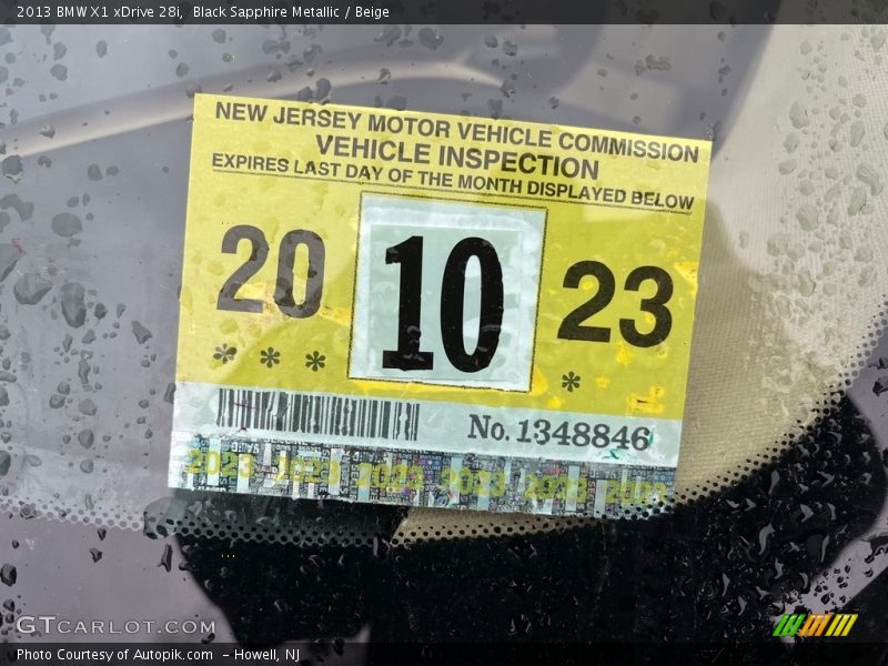 Black Sapphire Metallic / Beige 2013 BMW X1 xDrive 28i