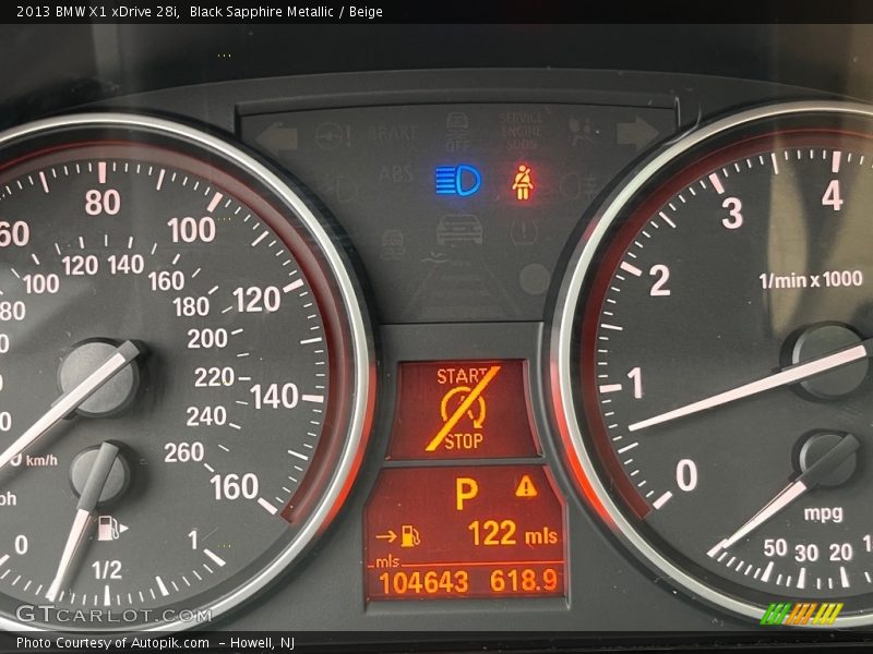 Black Sapphire Metallic / Beige 2013 BMW X1 xDrive 28i