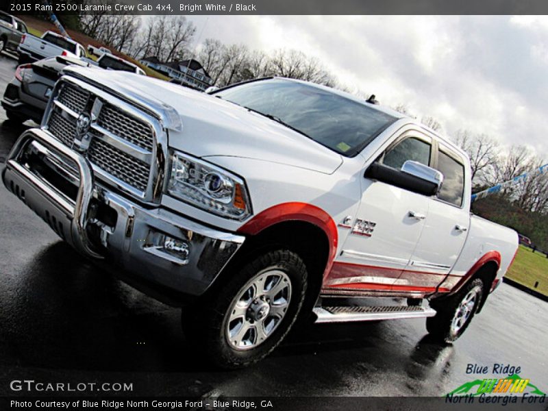 Bright White / Black 2015 Ram 2500 Laramie Crew Cab 4x4