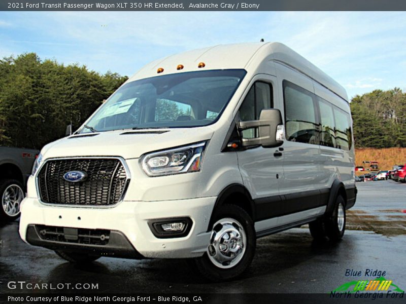 Avalanche Gray / Ebony 2021 Ford Transit Passenger Wagon XLT 350 HR Extended