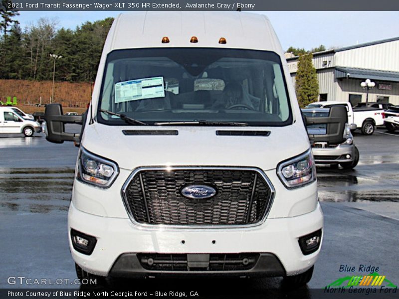 Avalanche Gray / Ebony 2021 Ford Transit Passenger Wagon XLT 350 HR Extended