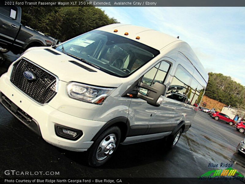 Avalanche Gray / Ebony 2021 Ford Transit Passenger Wagon XLT 350 HR Extended
