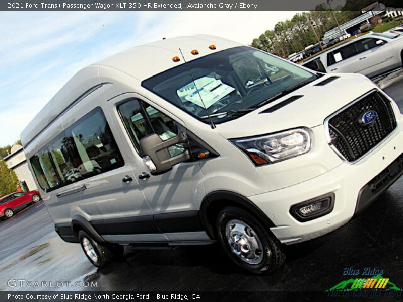 Avalanche Gray / Ebony 2021 Ford Transit Passenger Wagon XLT 350 HR Extended