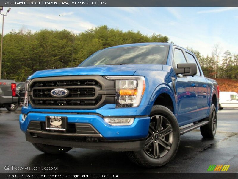Velocity Blue / Black 2021 Ford F150 XLT SuperCrew 4x4