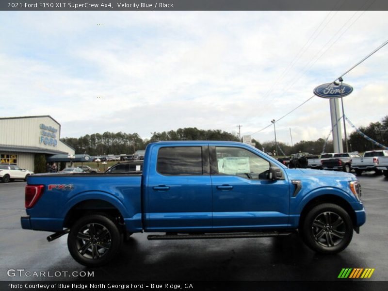 Velocity Blue / Black 2021 Ford F150 XLT SuperCrew 4x4