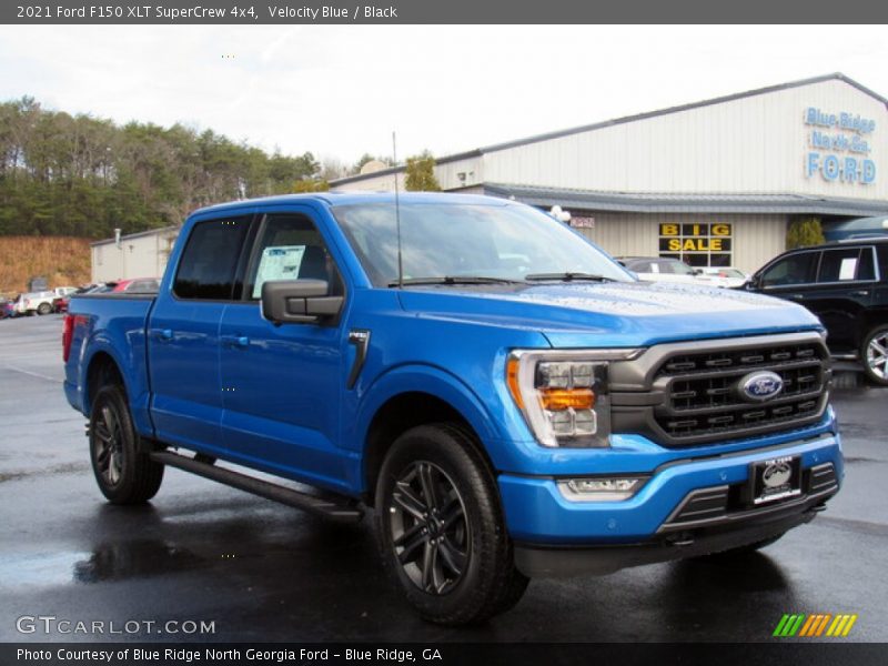 Velocity Blue / Black 2021 Ford F150 XLT SuperCrew 4x4