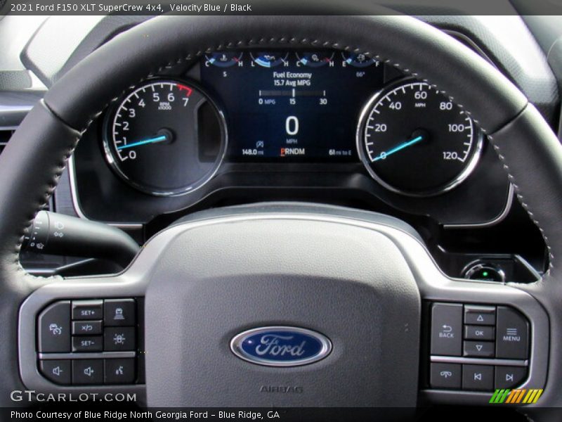 Velocity Blue / Black 2021 Ford F150 XLT SuperCrew 4x4