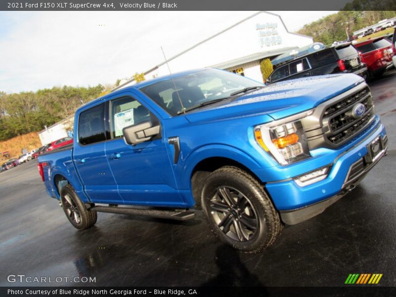 Velocity Blue / Black 2021 Ford F150 XLT SuperCrew 4x4