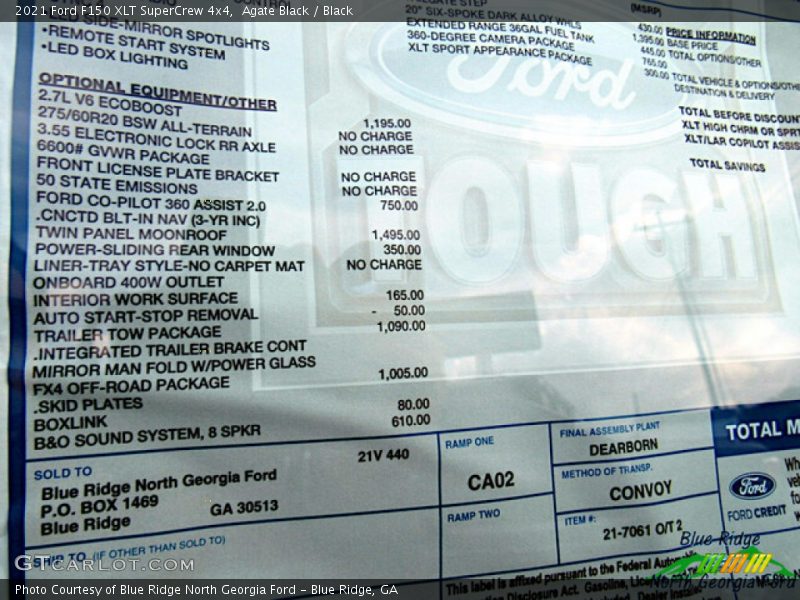 Agate Black / Black 2021 Ford F150 XLT SuperCrew 4x4