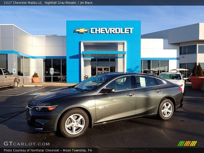 Nightfall Gray Metallic / Jet Black 2017 Chevrolet Malibu LS