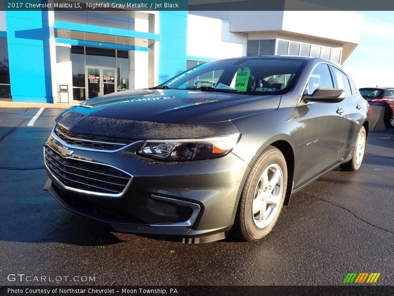 Nightfall Gray Metallic / Jet Black 2017 Chevrolet Malibu LS
