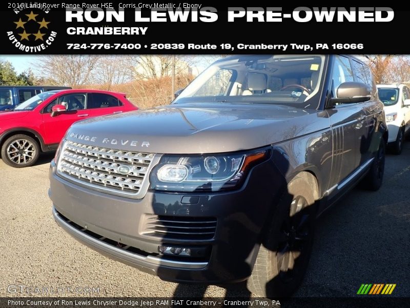 Corris Grey Metallic / Ebony 2016 Land Rover Range Rover HSE