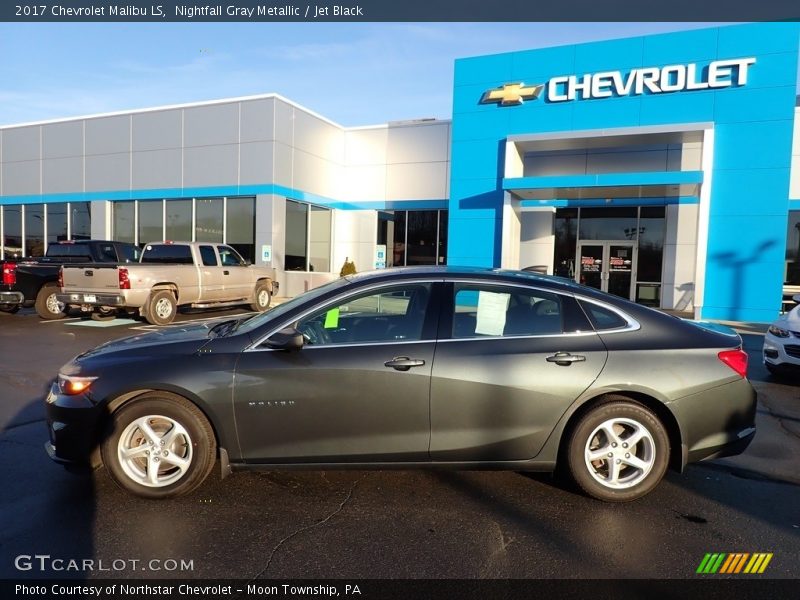 Nightfall Gray Metallic / Jet Black 2017 Chevrolet Malibu LS