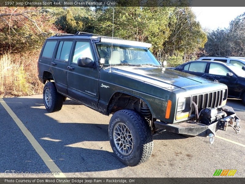 Moss Green Pearlcoat / Grey 1997 Jeep Cherokee Sport 4x4