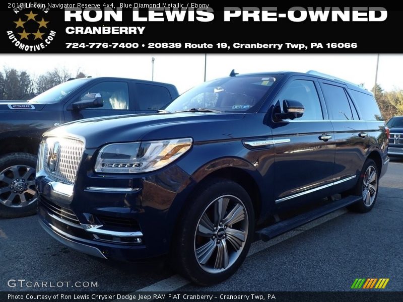 Blue Diamond Metallic / Ebony 2018 Lincoln Navigator Reserve 4x4