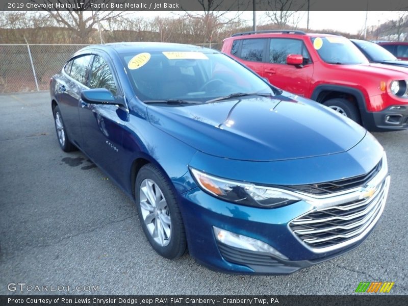 Pacific Blue Metallic / Jet Black 2019 Chevrolet Malibu LT