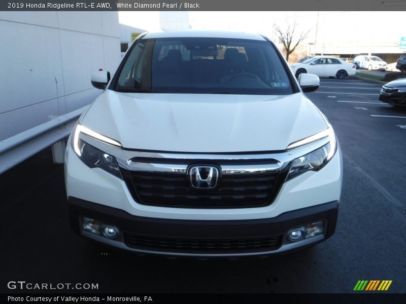 White Diamond Pearl / Black 2019 Honda Ridgeline RTL-E AWD