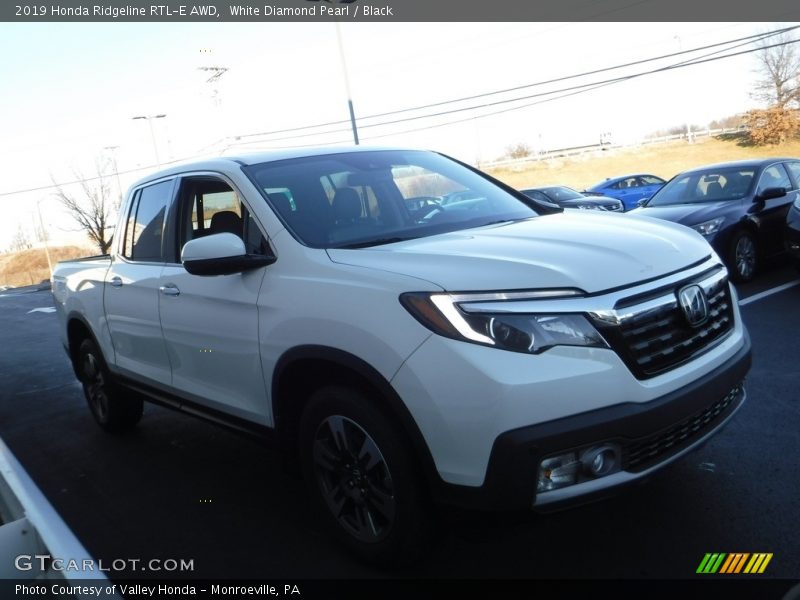 White Diamond Pearl / Black 2019 Honda Ridgeline RTL-E AWD