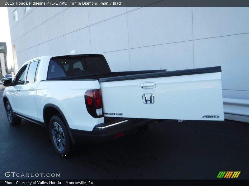 White Diamond Pearl / Black 2019 Honda Ridgeline RTL-E AWD