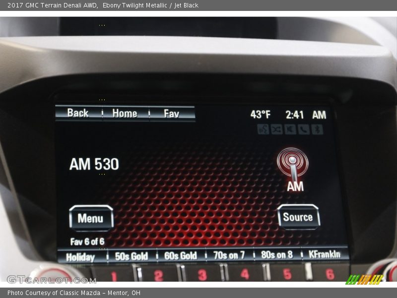 Ebony Twilight Metallic / Jet Black 2017 GMC Terrain Denali AWD