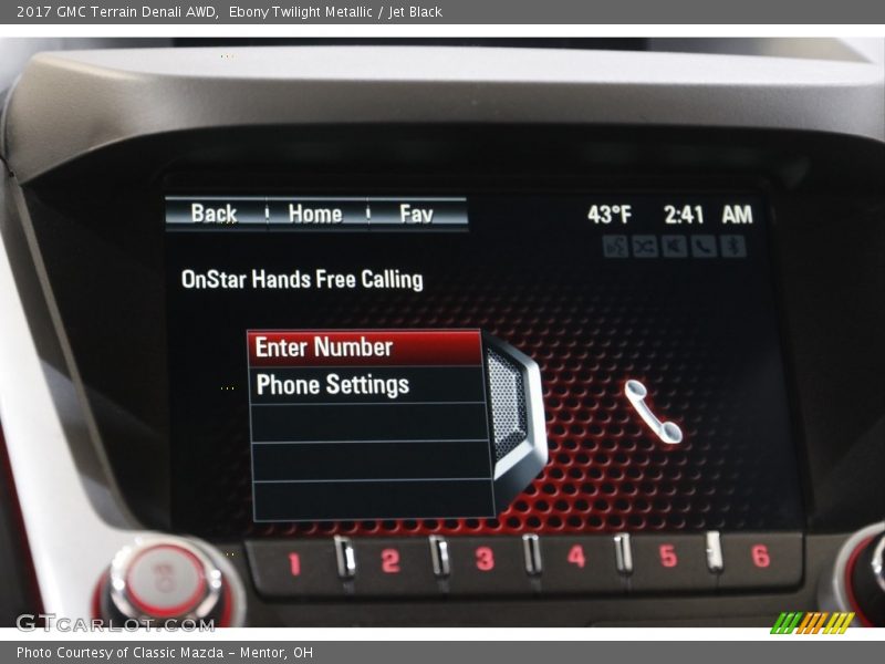Ebony Twilight Metallic / Jet Black 2017 GMC Terrain Denali AWD