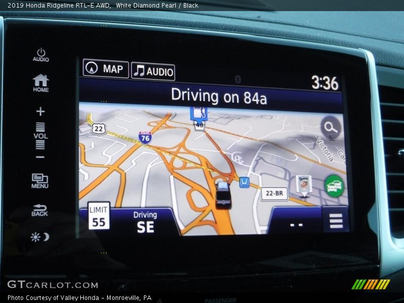 White Diamond Pearl / Black 2019 Honda Ridgeline RTL-E AWD