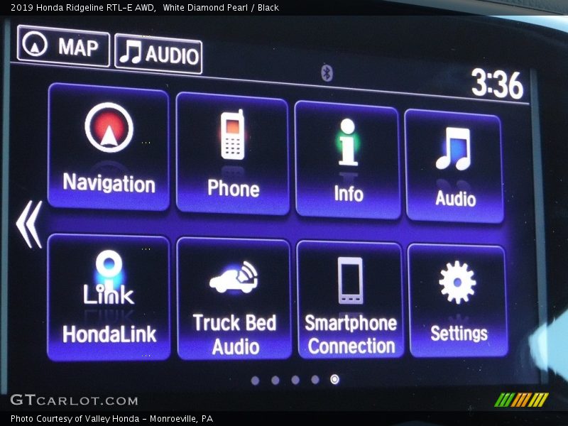 White Diamond Pearl / Black 2019 Honda Ridgeline RTL-E AWD