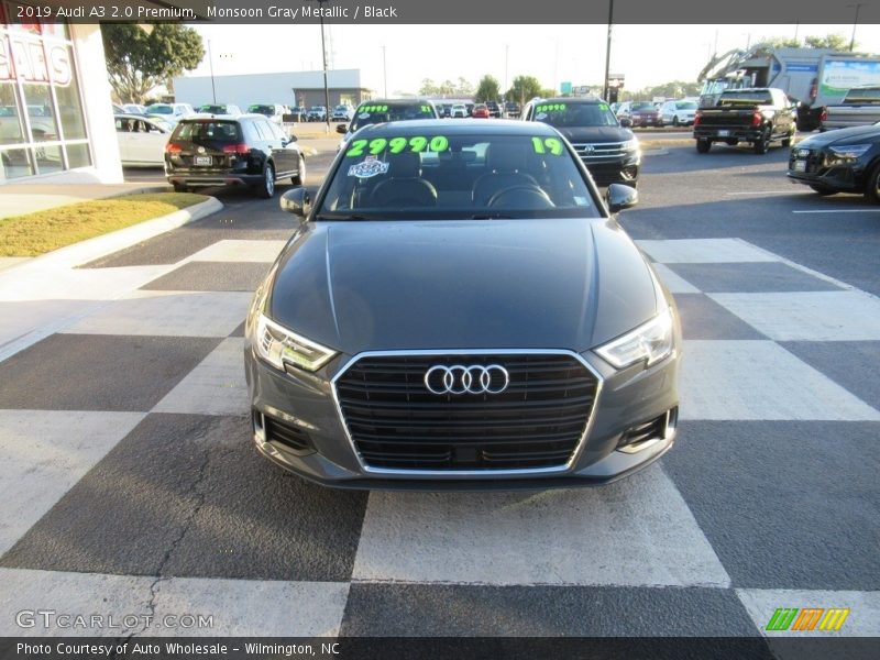 Monsoon Gray Metallic / Black 2019 Audi A3 2.0 Premium