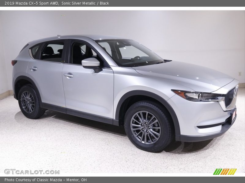 Sonic Silver Metallic / Black 2019 Mazda CX-5 Sport AWD