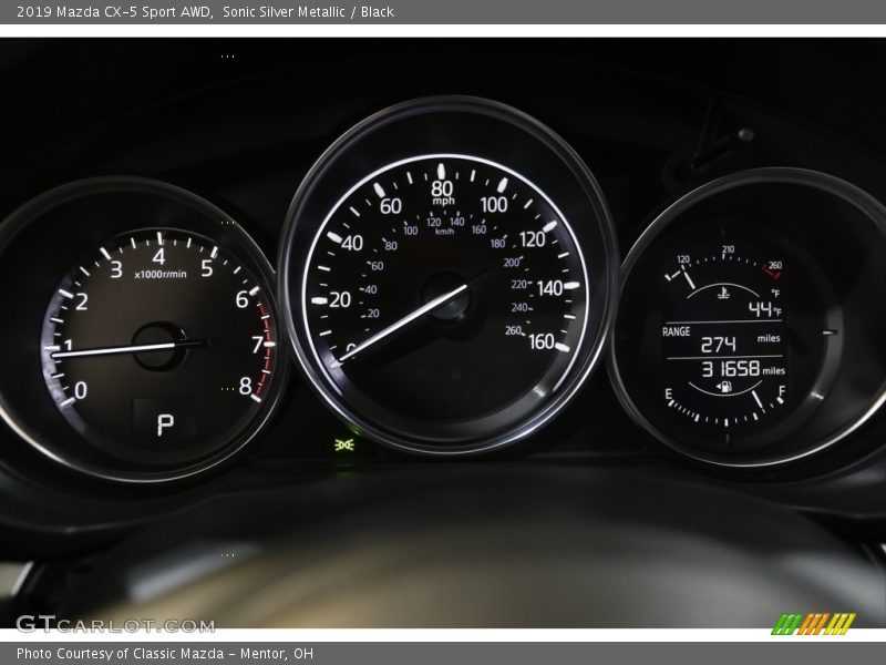 Sonic Silver Metallic / Black 2019 Mazda CX-5 Sport AWD