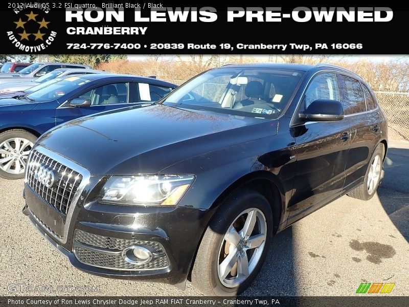 Brilliant Black / Black 2012 Audi Q5 3.2 FSI quattro