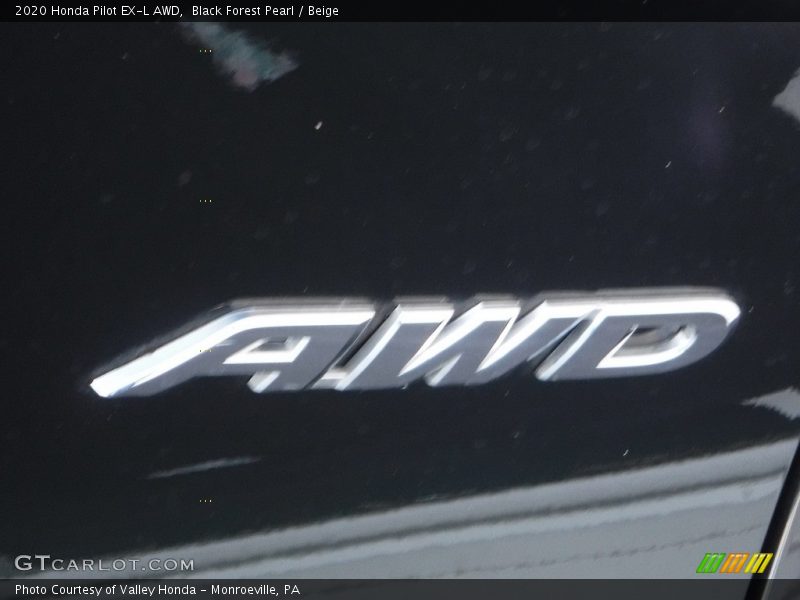 Black Forest Pearl / Beige 2020 Honda Pilot EX-L AWD