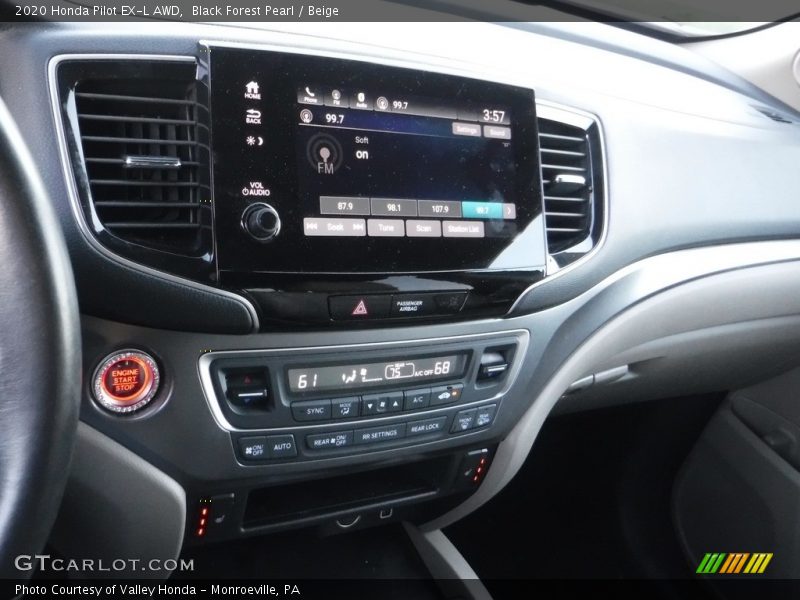 Black Forest Pearl / Beige 2020 Honda Pilot EX-L AWD