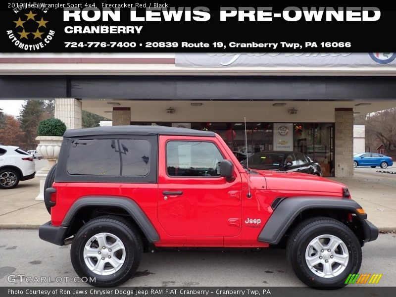 Firecracker Red / Black 2019 Jeep Wrangler Sport 4x4