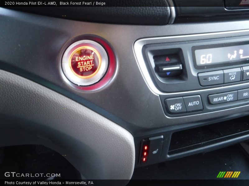 Black Forest Pearl / Beige 2020 Honda Pilot EX-L AWD
