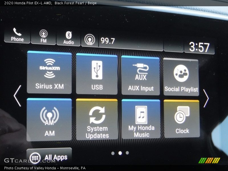 Black Forest Pearl / Beige 2020 Honda Pilot EX-L AWD