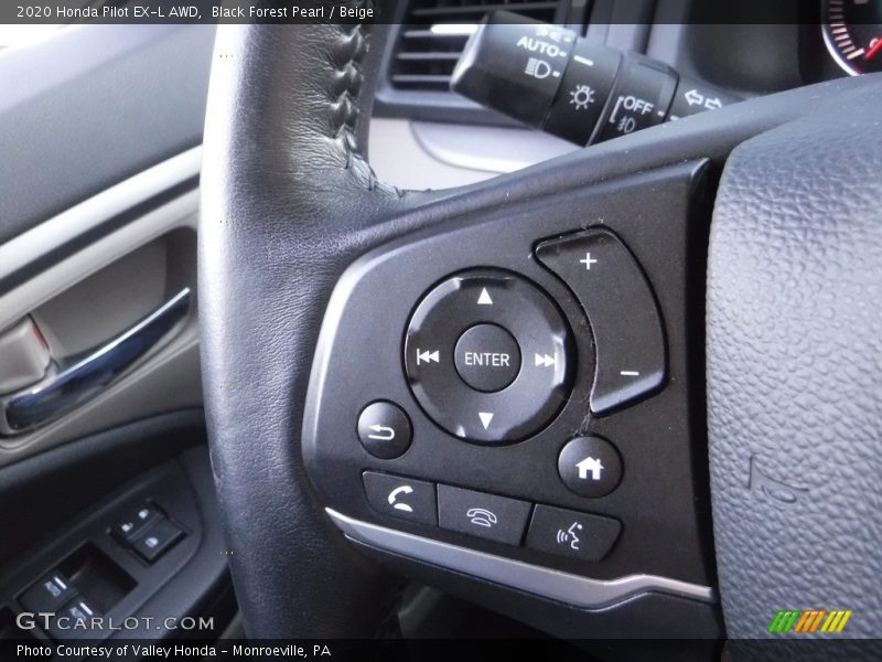 Black Forest Pearl / Beige 2020 Honda Pilot EX-L AWD