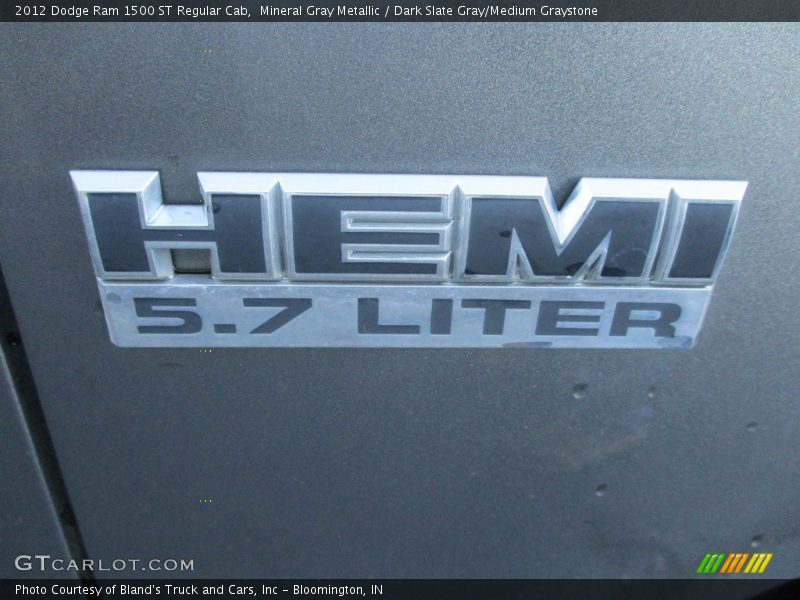 Mineral Gray Metallic / Dark Slate Gray/Medium Graystone 2012 Dodge Ram 1500 ST Regular Cab