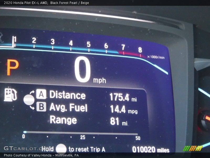 Black Forest Pearl / Beige 2020 Honda Pilot EX-L AWD