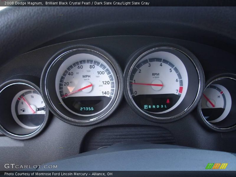 Brilliant Black Crystal Pearl / Dark Slate Gray/Light Slate Gray 2008 Dodge Magnum