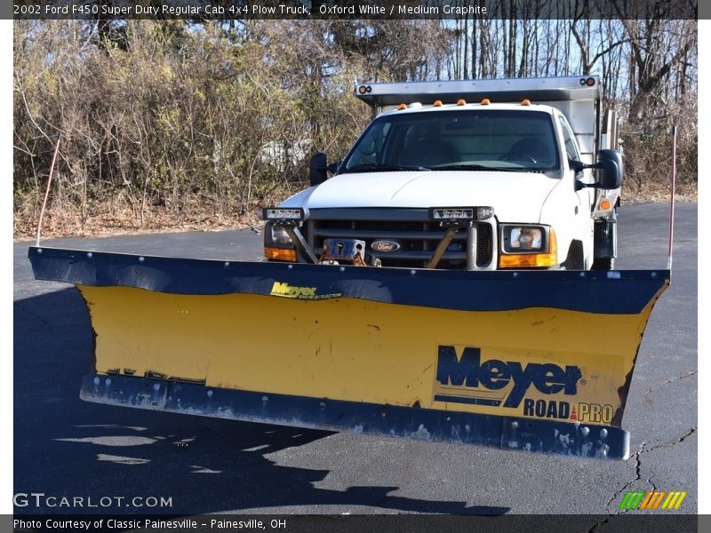 Oxford White / Medium Graphite 2002 Ford F450 Super Duty Regular Cab 4x4 Plow Truck
