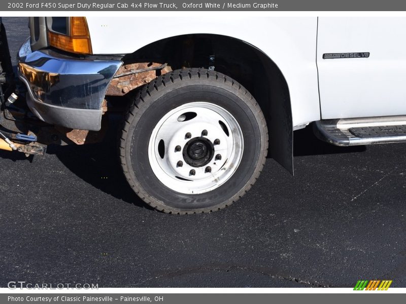 Oxford White / Medium Graphite 2002 Ford F450 Super Duty Regular Cab 4x4 Plow Truck