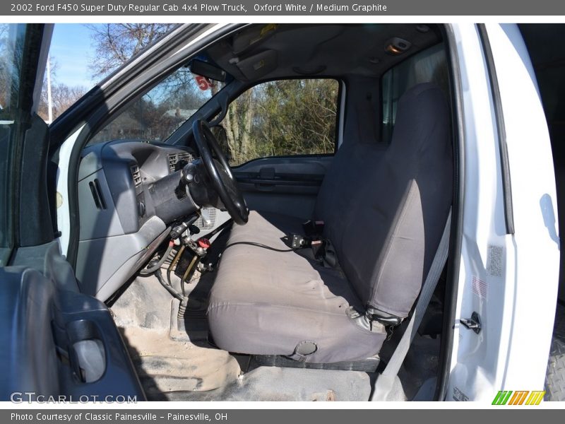 Oxford White / Medium Graphite 2002 Ford F450 Super Duty Regular Cab 4x4 Plow Truck