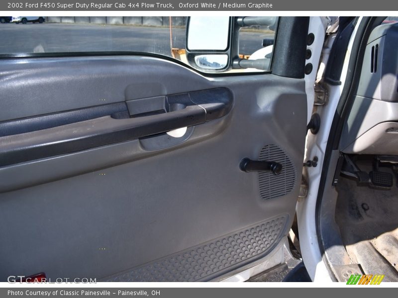 Oxford White / Medium Graphite 2002 Ford F450 Super Duty Regular Cab 4x4 Plow Truck