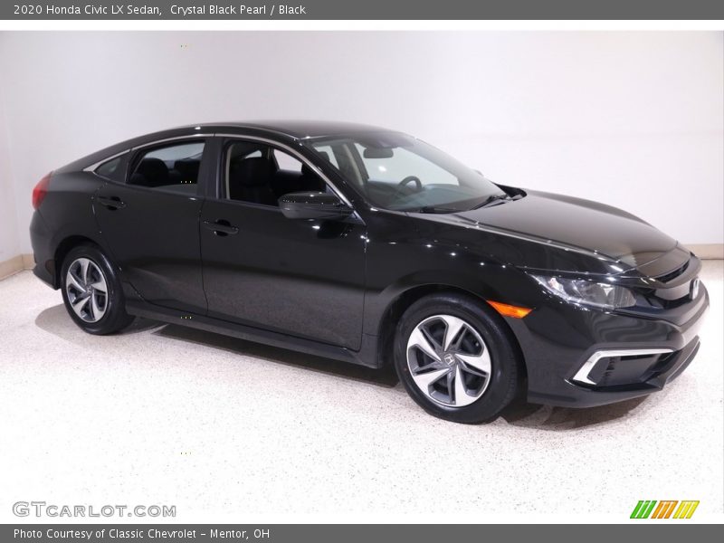 Crystal Black Pearl / Black 2020 Honda Civic LX Sedan