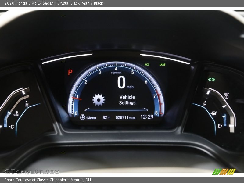 Crystal Black Pearl / Black 2020 Honda Civic LX Sedan