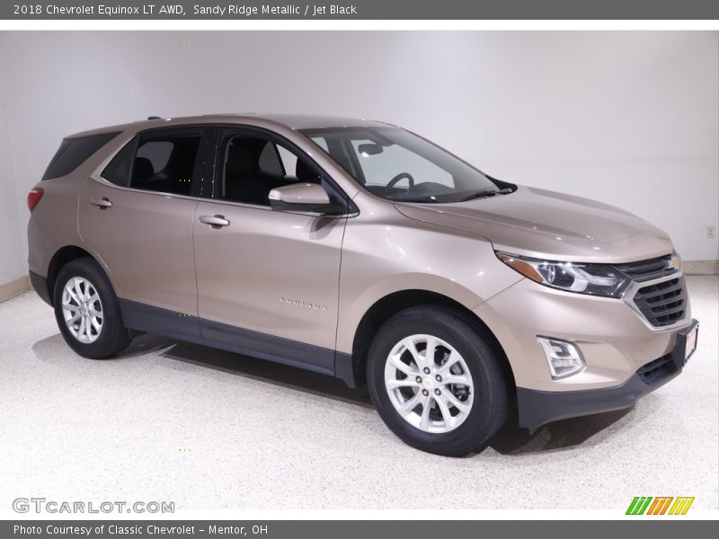 Sandy Ridge Metallic / Jet Black 2018 Chevrolet Equinox LT AWD