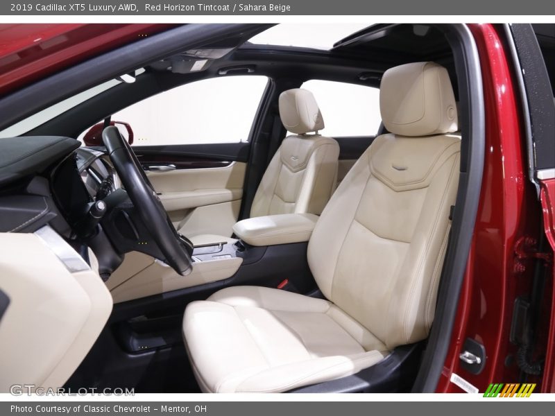 Red Horizon Tintcoat / Sahara Beige 2019 Cadillac XT5 Luxury AWD