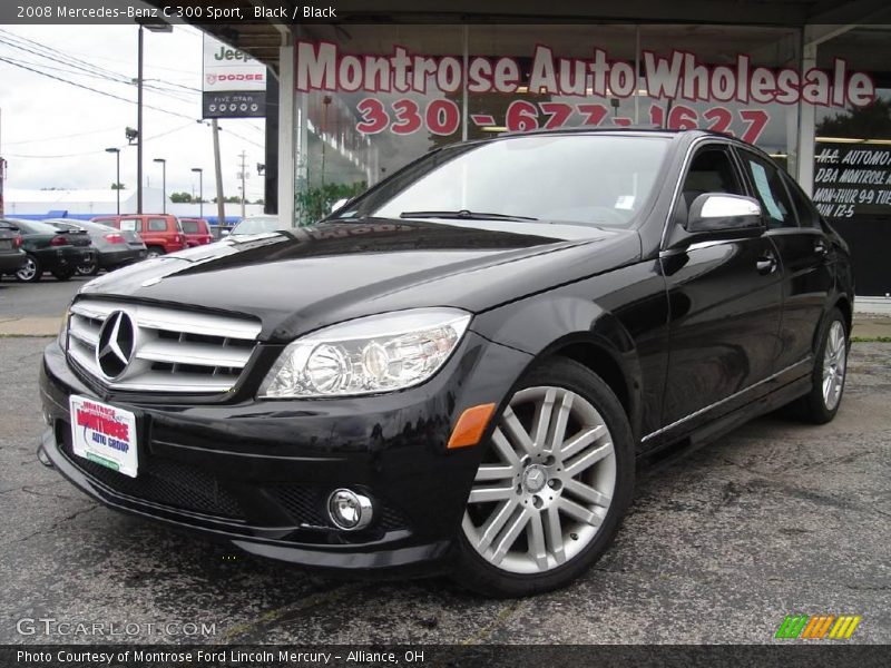 Black / Black 2008 Mercedes-Benz C 300 Sport